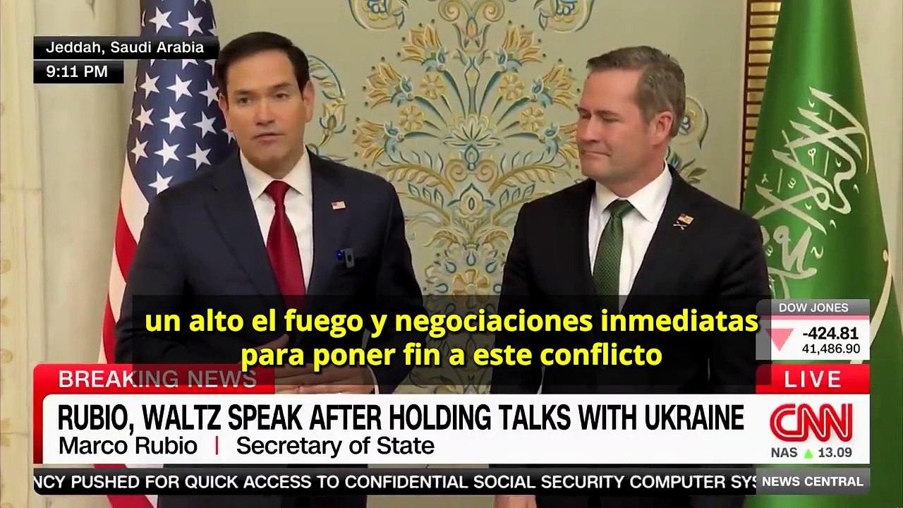 Marco Rubio afirmó que Ucrania aceptó negociaciones inmediatas con Rusia