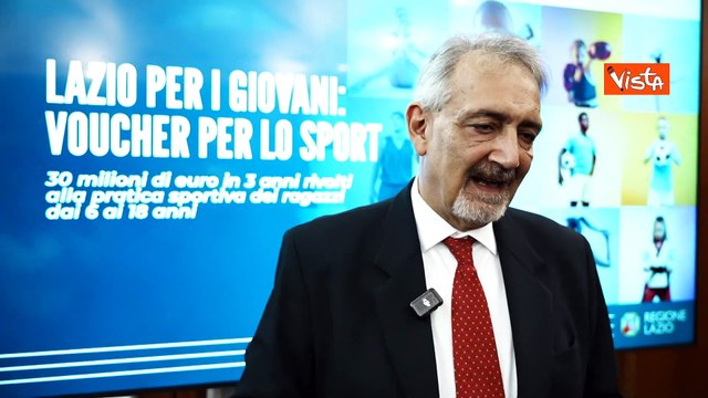 Lazio lancia Voucher per lo Sport, Rocca: 30 mln in tre anni per favorire attivit? dei ragazzi