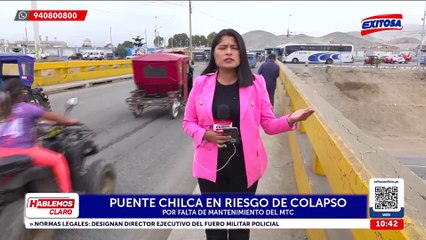Puente Chilca en riesgo de colapso por falta de mantenimiento del MTC: Así luce la estructura