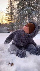 Officially 9 months   #babyboy #snow #sunrise #babyRo #9monthsold #baby #snowfall TikTok-@mikailacaldas_