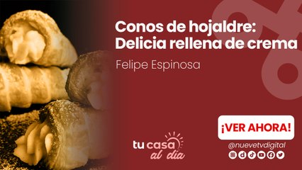 Conos de hojaldre: Delicia rellena de crema