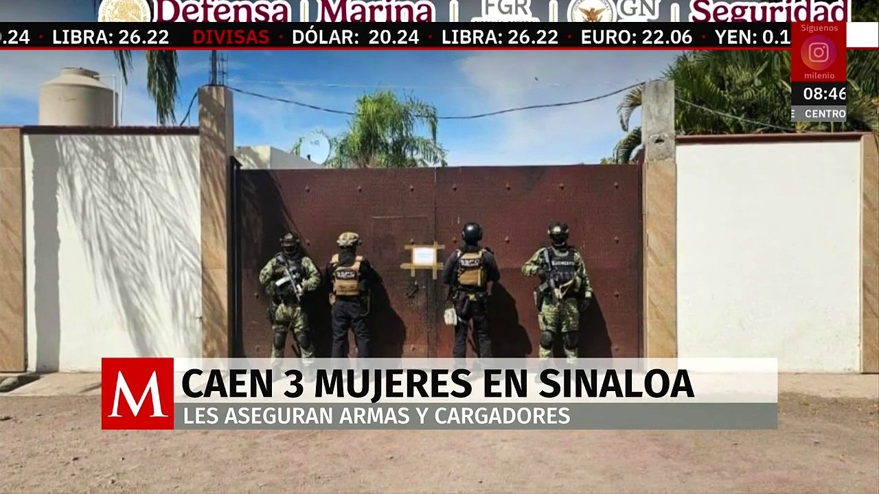 Detienen a tres mujeres tras cateos en Mocorito y Culiacán, Sinaloa; les decomisan armas