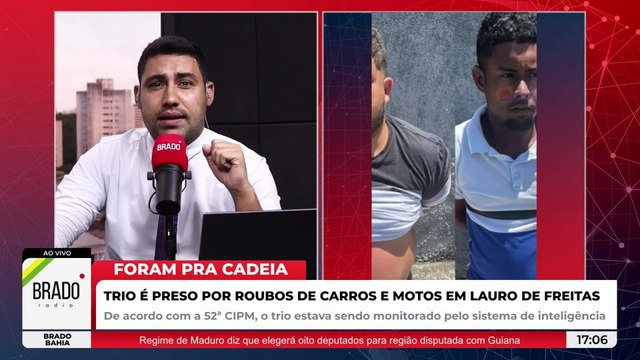 TRIO É PRESO POR ROUBO DE CARROS E MOTOS EM LAURO DE FREITAS