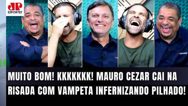 SENSACIONAL! Mauro Cezar CAI NA RISADA com Vampeta INFERNIZANDO Pilhado AO VIVO!