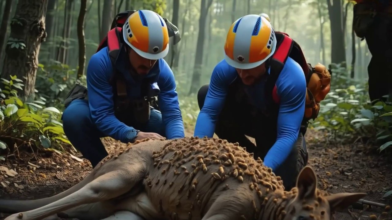 Kangaroo Rescue from Honey Bee Attack