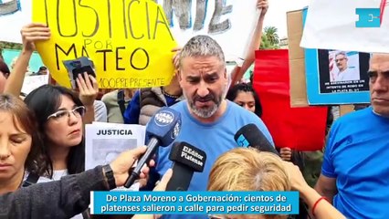 De Plaza Moreno a Gobernación: cientos de platenses salieron a calle para pedir seguridad