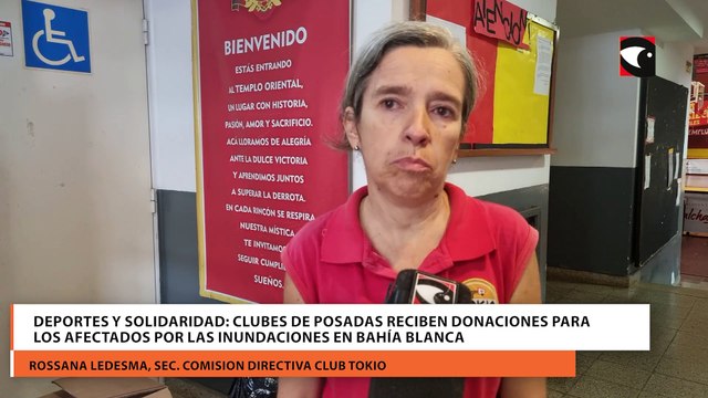 Deportes y solidaridad clubes de Posadas reciben donaciones para los afectados por las inundaciones en Bahía Blanca