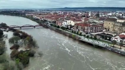 La crecida a vista de dron