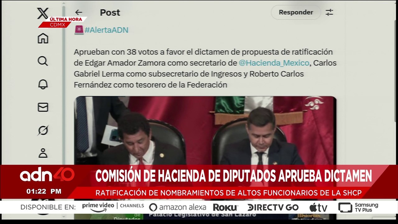 🚨¡Última Hora! Diputados ratifican a Edgar Amador Zamora como Secretario de Hacienda