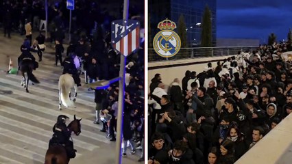 Champions League: Se calientan los ánimos entre la afición del Real Madrid a las afueras del Metropolitano