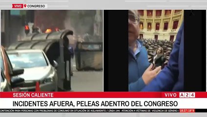 📢 INCIDENTES AFUERA, PELEAS DENTRO DEL CONGRESO