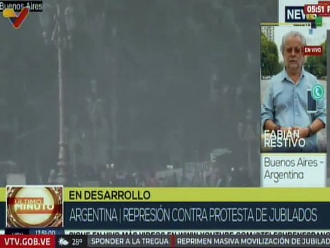 Internacional | Gobierno de Javier Milei activa represión contra protesta de jubilados en Argentina