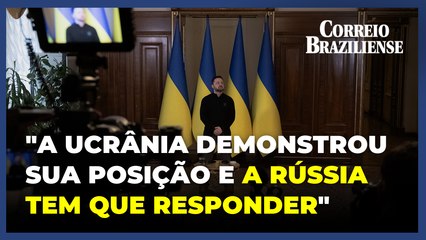 Zelensky diz que Ucrânia está pronta para acordo e cabe à Rússia responder