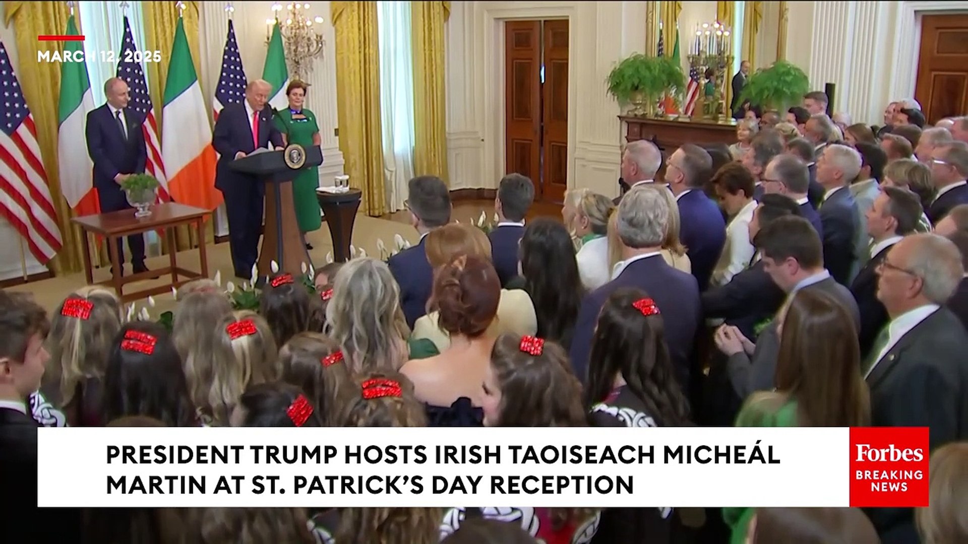 ⁣President Trump Hosts Irish Taoiseach Micheál Martin At St. Patrick’s Day Reception