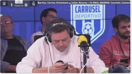 La tanda de penaltis en el Atleti vs Real Madrid
