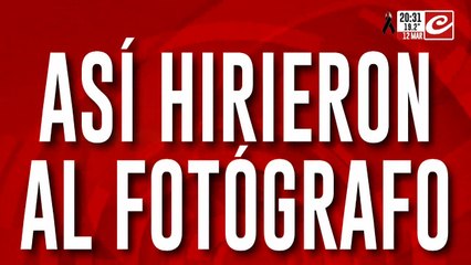 Así hirieron al fotografo en la marcha de los jubilados