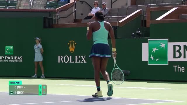 Bencic continues impressive comeback by beating Gauff