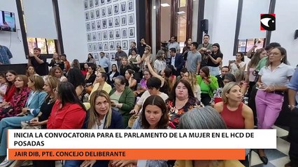 Inicia la convocatoria para el Parlamento de la Mujer en el HCD de Posadas