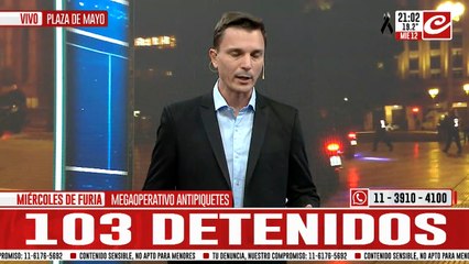 Maxima tension : 10 policías heridos tras los enfrentamientos en congreso.