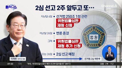 이재명, 2심선고 2주 앞두고 또…‘위헌심판 제청’ 추가 신청