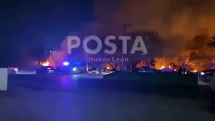 Reportan fuerte incendio cerca del arroyo "La Talaverna" en Guadalupe