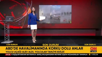 SON DAKİKA... ABD'de yolcu uçağı alev aldı: Yolcular kanattan tahliye edildi