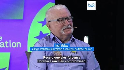 Ex-presidente polaco Lech Walesa preocupado com potencial acordo de paz na Ucrânia