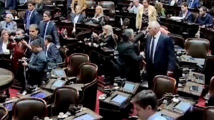 Insultos y forcejeos en la Cámara de Diputados de Argentina por la 'criptoestafa'