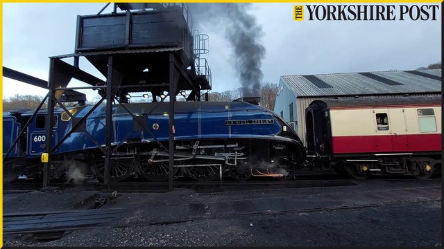 North Yorkshire Moors Railway Sir Nigel Gresley arrives