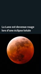Les images de la Lune qui est devenue rouge lors d'une éclipse totale