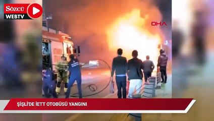 Şişli’de İETT otobüsü yangını