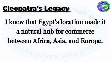 interesting story in English 🔥  Cleopatra's Legacy 🔥 story in English with Narrative Story