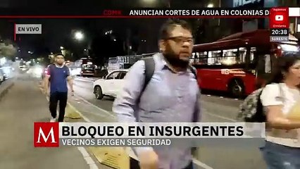 Manifestantes exigen seguridad en Tlatelolco con bloqueo en Insurgentes