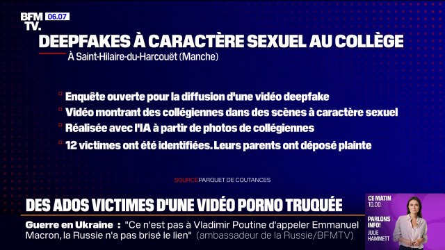 Manche: une enquête ouverte après la diffusion d'une vidéo truquée montrant des collégiennes dans des scènes à caractère sexuel