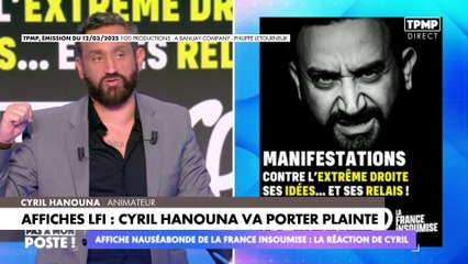Cyril Hanouna porte plainte contre LFI après une affiche antisémite le ciblant