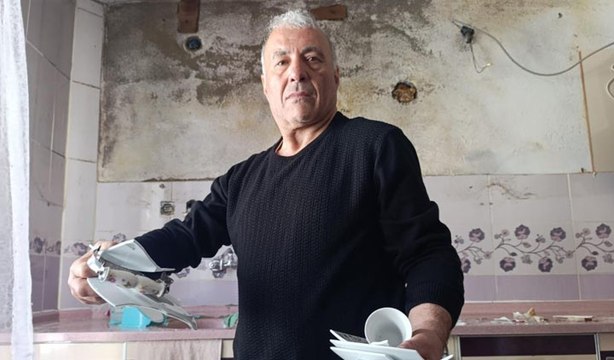 İnat uğruna tadilat yaptırılmadı... Düşen mutfak dolabı evi harabeye çevirdi