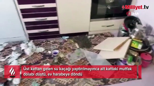 İnat uğruna tadilat yaptırılmadı, düşen mutfak dolabı faciaya neden oluyordu