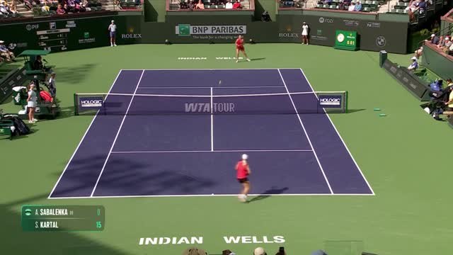 Indian Wells - Sabalenka rejoint les 1/4 avec facilité