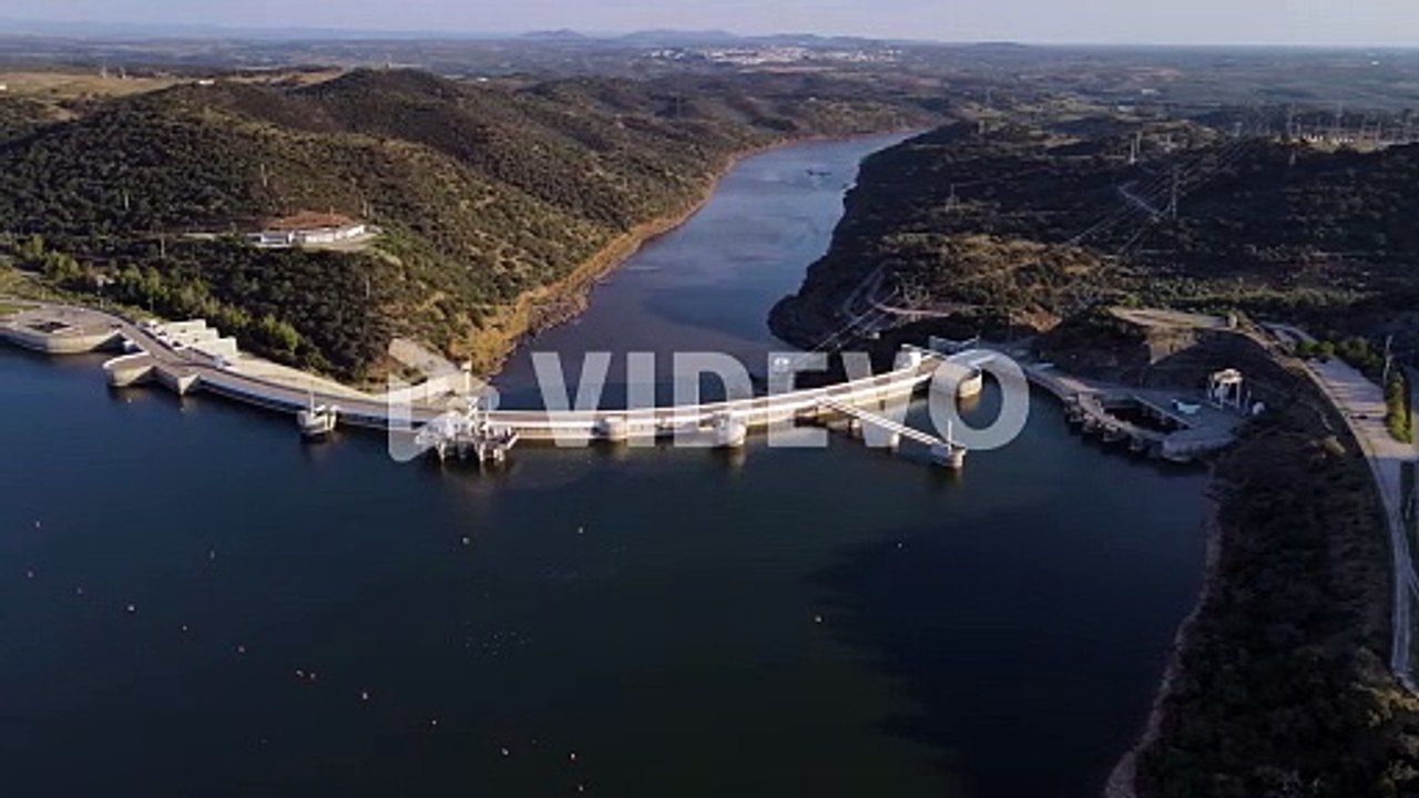 Alqueva dam and surrounding landscape, Portugal