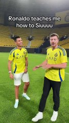 Ronaldo teach his celebration to mrbeast