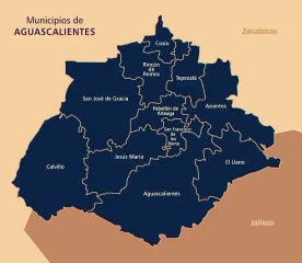 Map of Aguascalientes. Peta Aguascalientes. Aguascalientes Map. Map of Aguascalientes State. Peta Negara Bagian Aguascalientes. Aguascalientes States Map. Map of State of Aguascalientes. State of Aguascalientes Map.
