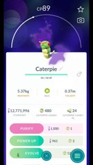 Pokémon GO-Purifying Shadow Caterpie