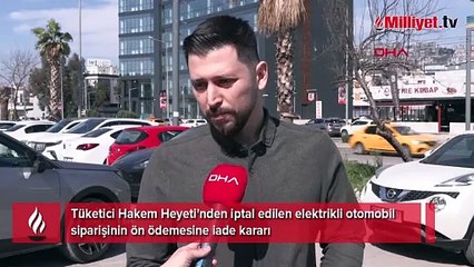Tüketici Hakem Heyeti'nden iptal edilen elektrikli otomobil siparişinin ön ödemesine iade kararı
