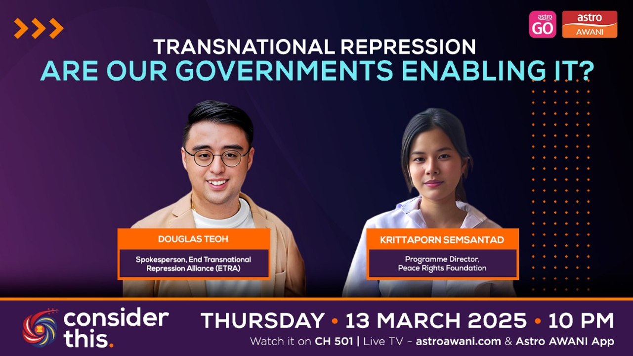 Consider This: Transnational Repression (Part 2) — Are Our Governments Enabling It?