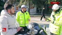 Burdur'da trafik polisinden motosikletli gençlere uyarı