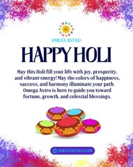 Wishing you a joyful and prosperous Holi! ✨ – Omega Astro