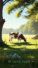 "The Cow and the Snake: A Tale of Kindness and Friendship"