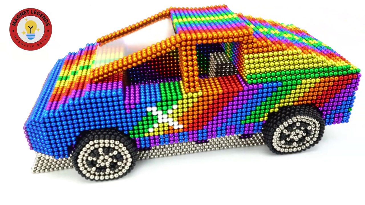 Built a Mini POLICE CAR with Magnetic Balls!