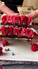 Barretta di cioccolato e lamponi: elegante e golosa!