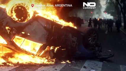 Protests turn violent in Buenos Aires over Milei’s economic reforms
